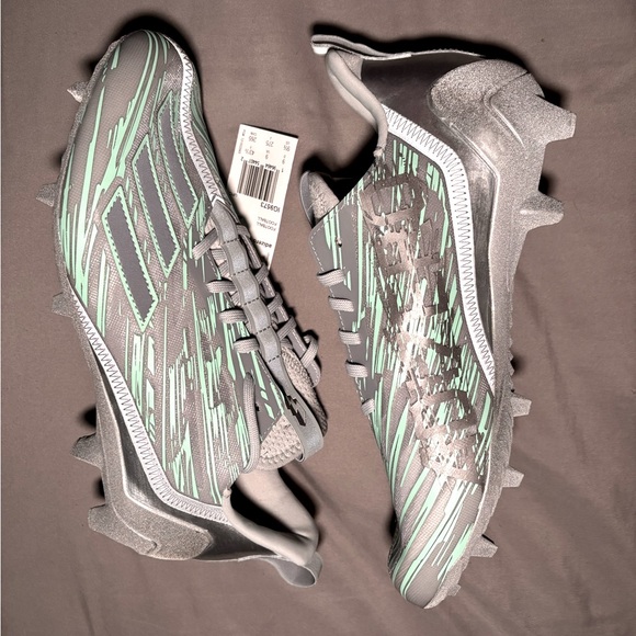 adidas Other - adizero 12.0 flash football cleats silver NWT men’s size 9.5 no box